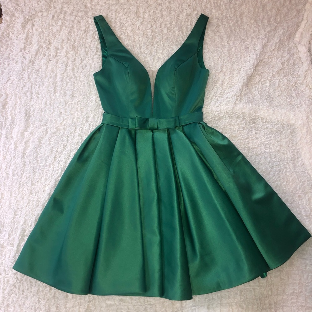 Green Cocktail Dress.